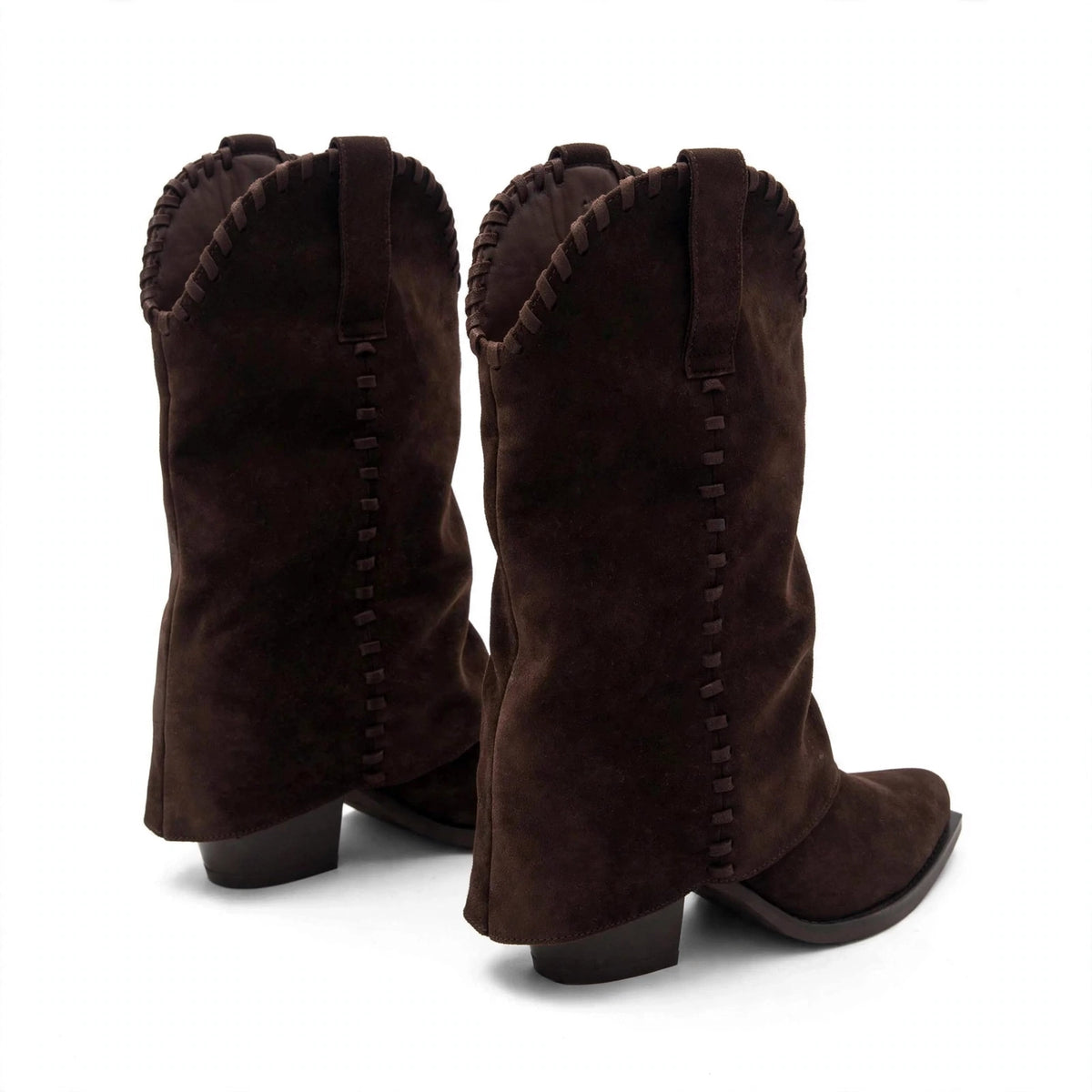 FOLD WESTERN BOOTS - BROWN