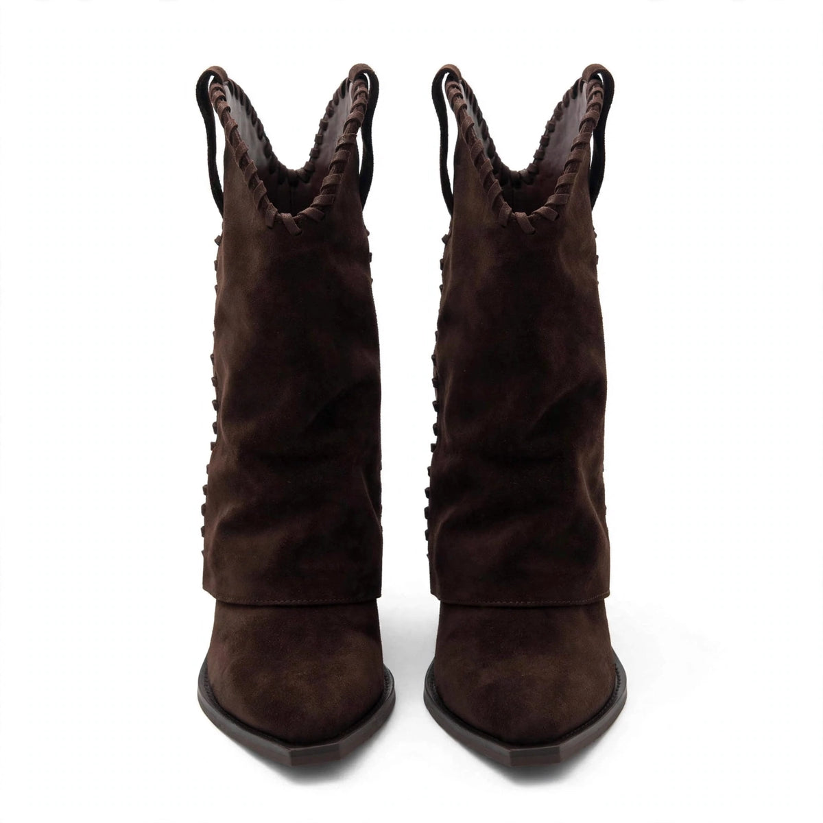 FOLD WESTERN BOOTS - BROWN