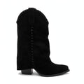 FOLD WESTERN BOOTS — BLACK