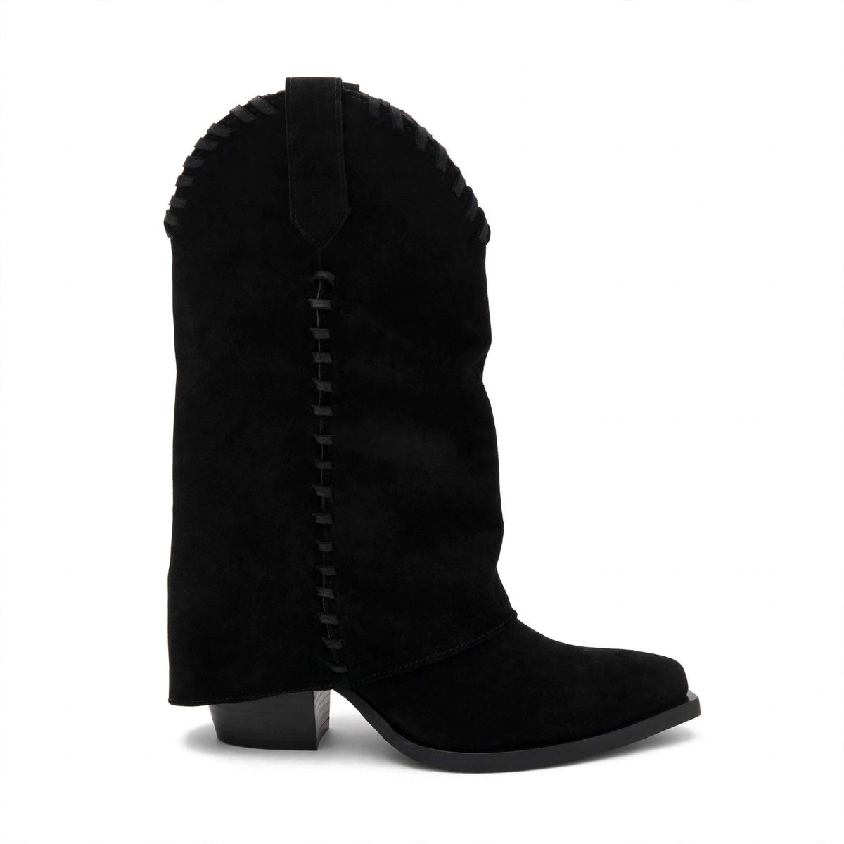 FOLD WESTERN BOOTS — BLACK